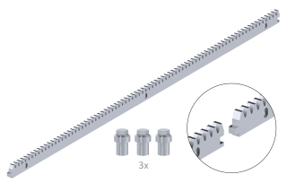 Hrebeň kov 30 x 10 x 1000 mm, M4, max do 1700 kg