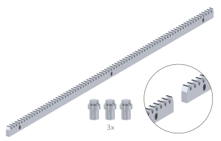 Hrebeň kov 30 x 12 x 1000 mm, M4, max do 2200 kg