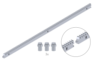 Hrebeň kov 30 x 12 x 1000 mm, M4, max do 2200 kg