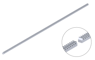 Hrebeň kov 22 x 22 x 2000 mm, M4, max do 3500 kg