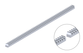 Hrebeň kov 30 x 30 x 1000 mm, M6, max do 5000 kg