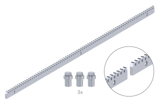 Hrebeň kov 30 x 8 x 1000 mm, M4, max do 1200 kg