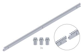 Hrebeň kov 30 x 8 x 1000 mm, M4, max do 1200 kg