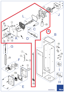 SPAMG247A00 (A) kit motora s prevodovkou pre závoru WIDEM