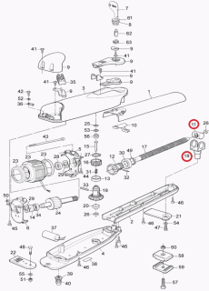 PRMB05A vidlička s maticou 6závit pre WG4000/MB4005/MB..