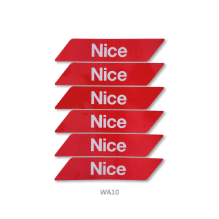Reflexné červené samolepky NICE, 24 ks