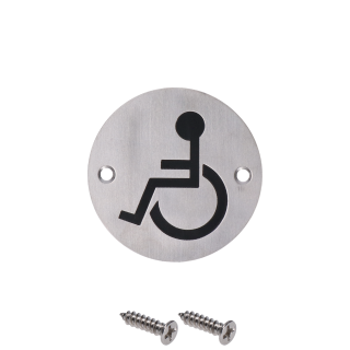 DOPREDAJ! Piktogram `Invalid`, okrúhly, brúsená nerez AISI 304
