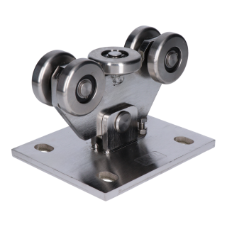 Vozík PICCOLO profil 67 x 67 mm pre brány do 300 kg, nerez