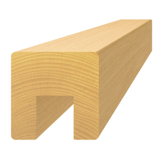 DOPREDAJ! Drevený profil 40 x 40 x 3000 mm, (17 x 20 mm), brúsený buk